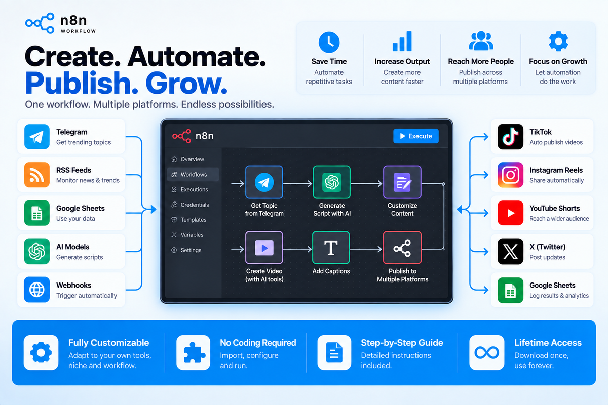AI TikTok Video Factory | Avatar + Voice + Auto-Posting